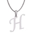 Inicial H en oro blanco de 14K — Fonelli VI343-D