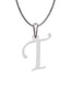 Inicial T en oro blanco de 14K — Fonelli VI343-D