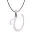Inicial U en oro blanco de 14K — Fonelli VI343-D