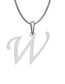 Inicial W en oro blanco de 14K — Fonelli VI343-D