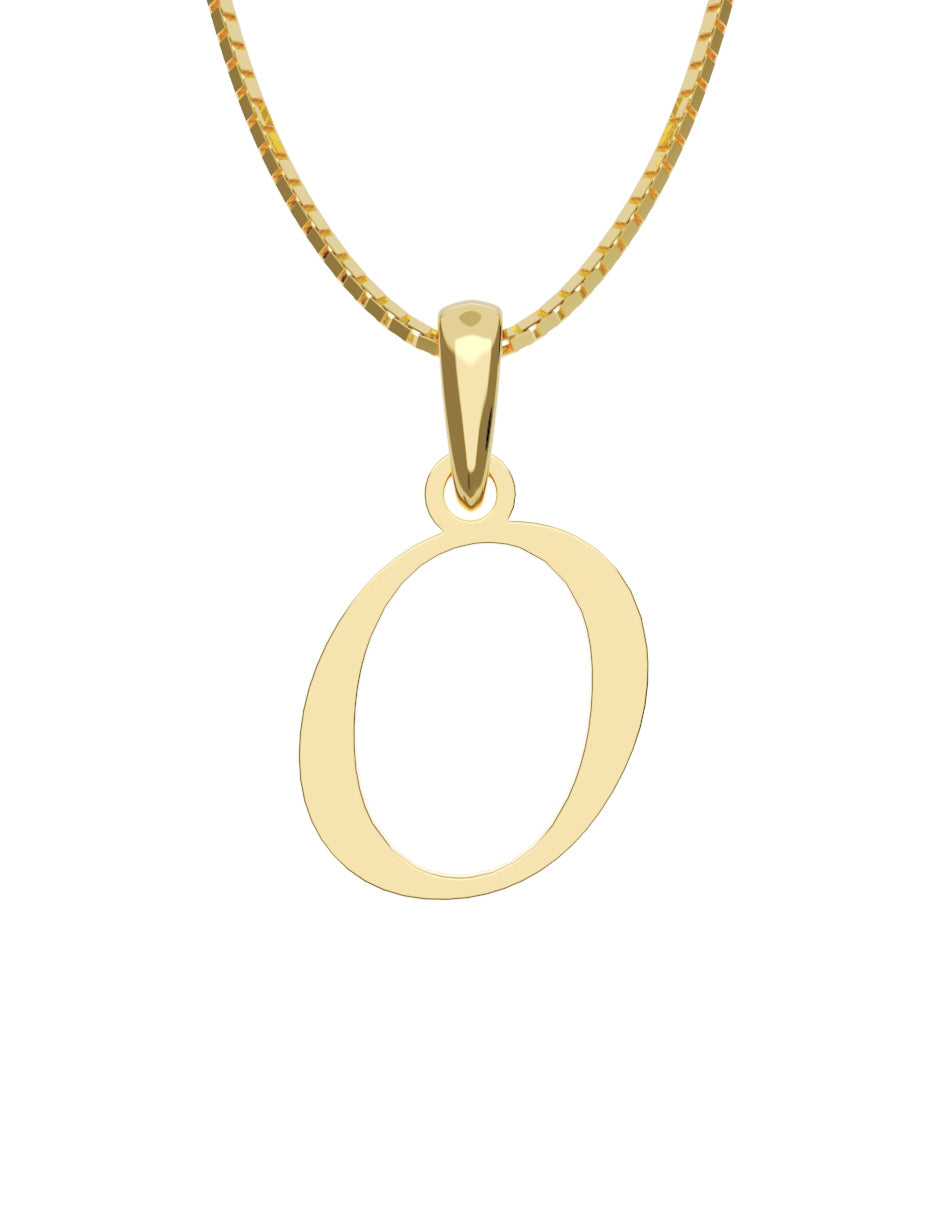 Inicial O en oro amarillo de 14K — Fonelli VI343-D