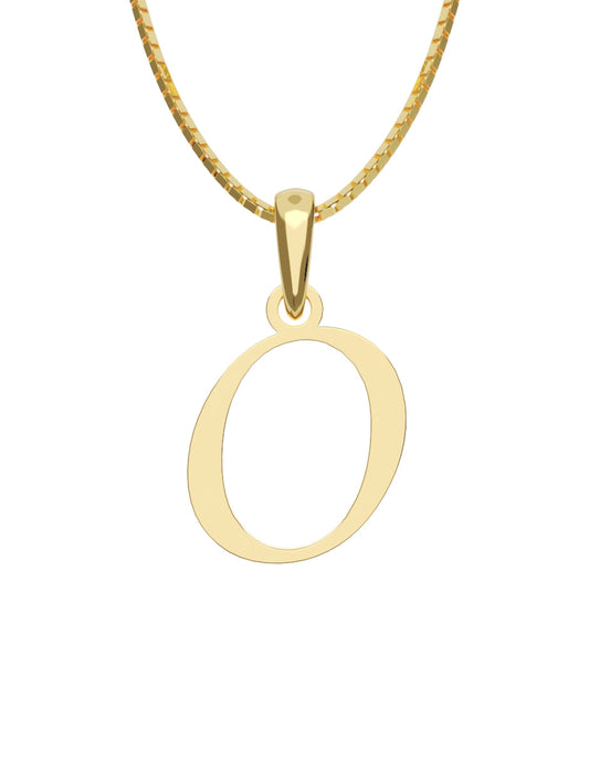 Inicial O en oro amarillo de 14K — Fonelli VI343-D