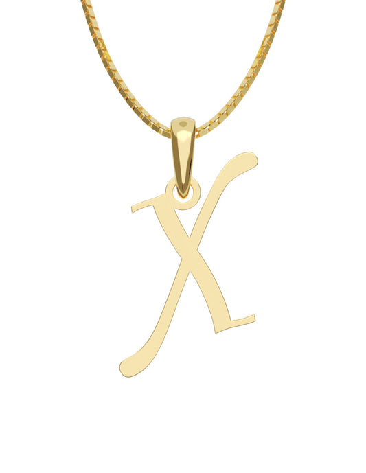 Inicial X en oro amarillo de 14K — Fonelli VI343-D