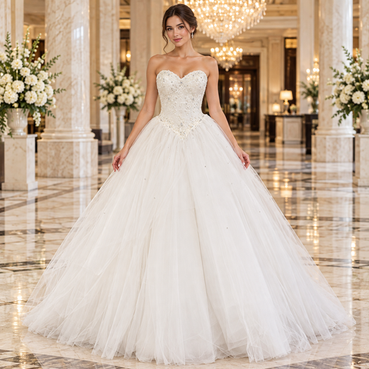 Vestido de novia corte princesa | 51ML60003LQ