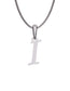 Inicial I con circonias en oro blanco — Fonelli Z2817