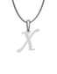 Inicial X con circonias en oro blanco — Fonelli Z2817