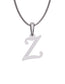 Inicial Z con circonias en oro blanco — Fonelli Z2817